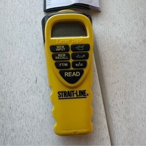 STRAIT-LINE Laser Tape Measure with Digital Readout & Owner’s Manual - pre-own